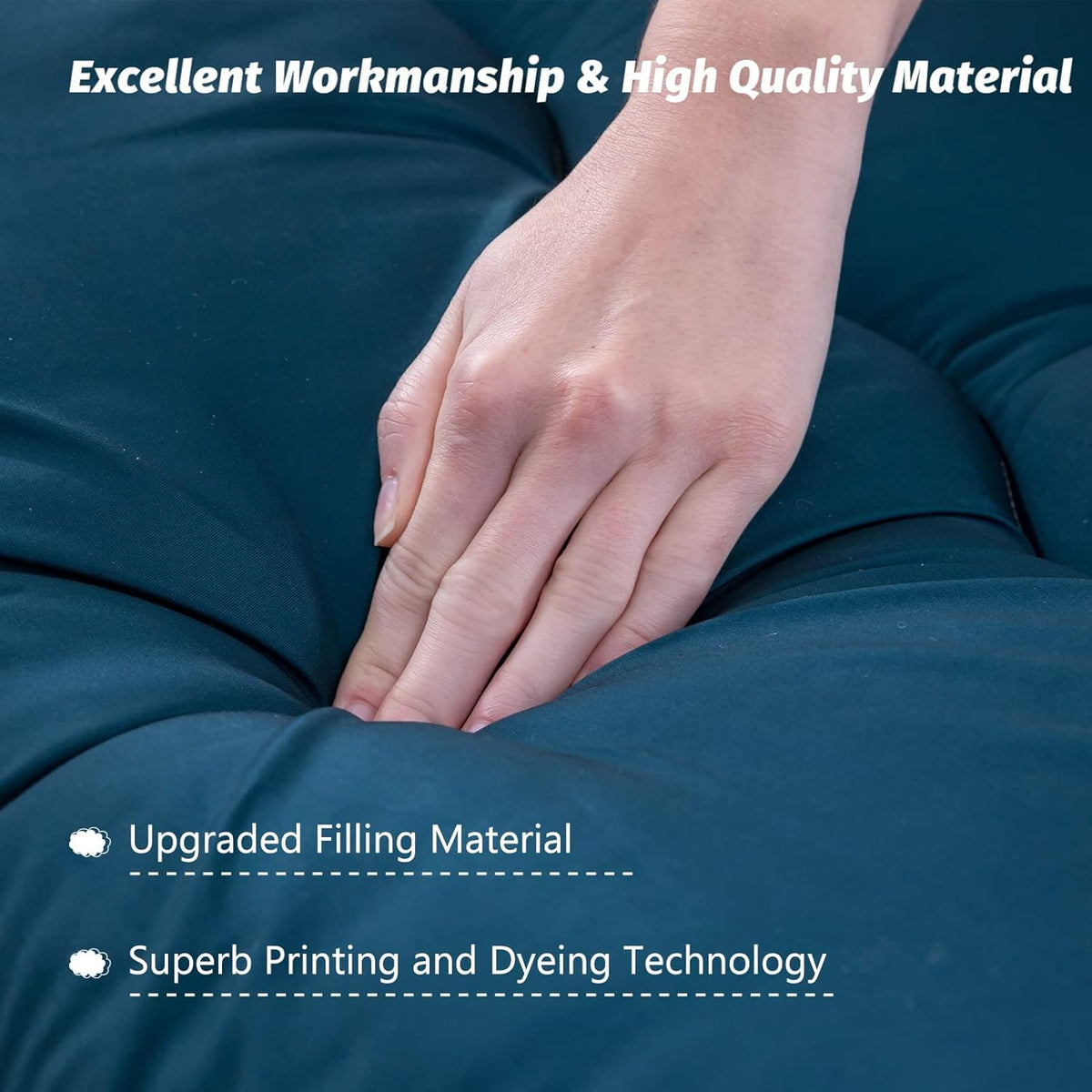 Matelas de sol pliable de 10 cm d'épaisseur, futon japonais enroulable, matelas pliant matelassé lavable