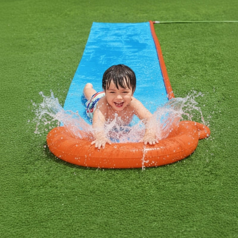 Ultimate Inflatable Water Slide | PVC Design with Integrated Water Mist System for Backyard Fun