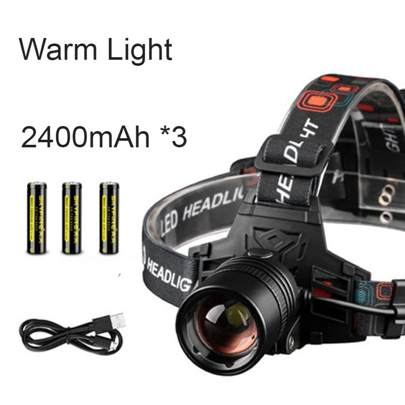 Ultimate Outdoor Headlamp | Rechargeable & Waterproof with Zoomable Light | Versatile Illumination for Camping and Hiking