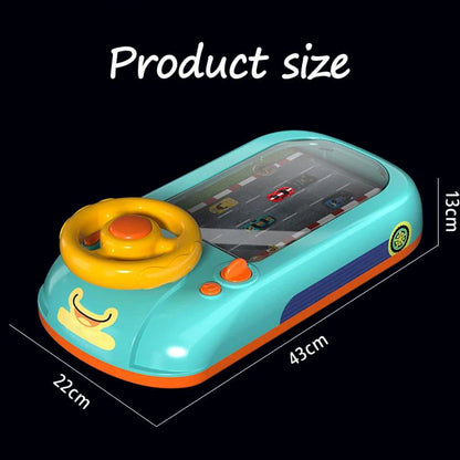 Toy Steering Wheel, Race Car Steering Wheel Driving Simulator Toy for Kids, Electronic Learning Toy for Preschoolers
