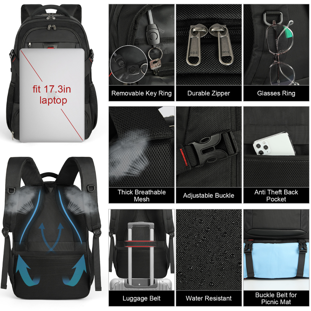 Ultimate Travel Backpack | Large Insulated Compartment & Laptop Organizer for Convenience