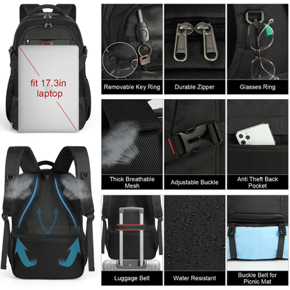 Ultimate Travel Backpack | Large Insulated Compartment & Laptop Organizer for Convenience