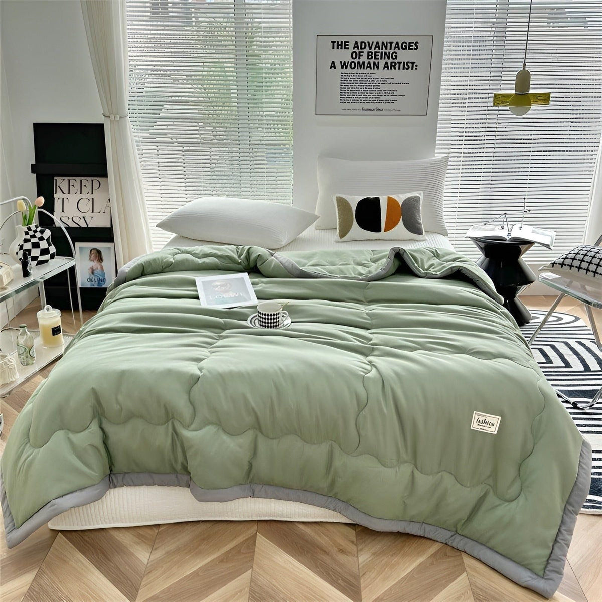 Couette ultra-légère avec fibres rafraîchissantes | Édredon d'été respirant pour un sommeil réparateur