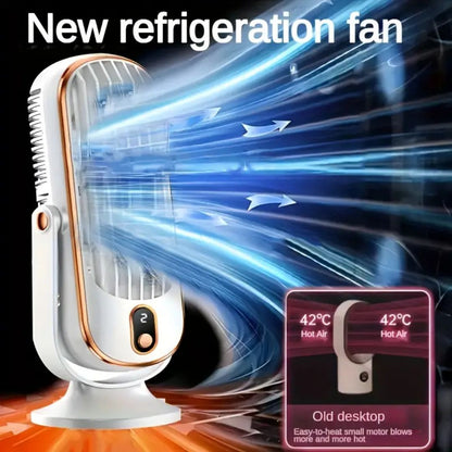 Ultra-Quiet USB Desk Fan with Rechargeable Battery | Compact Design for Effortless Cooling