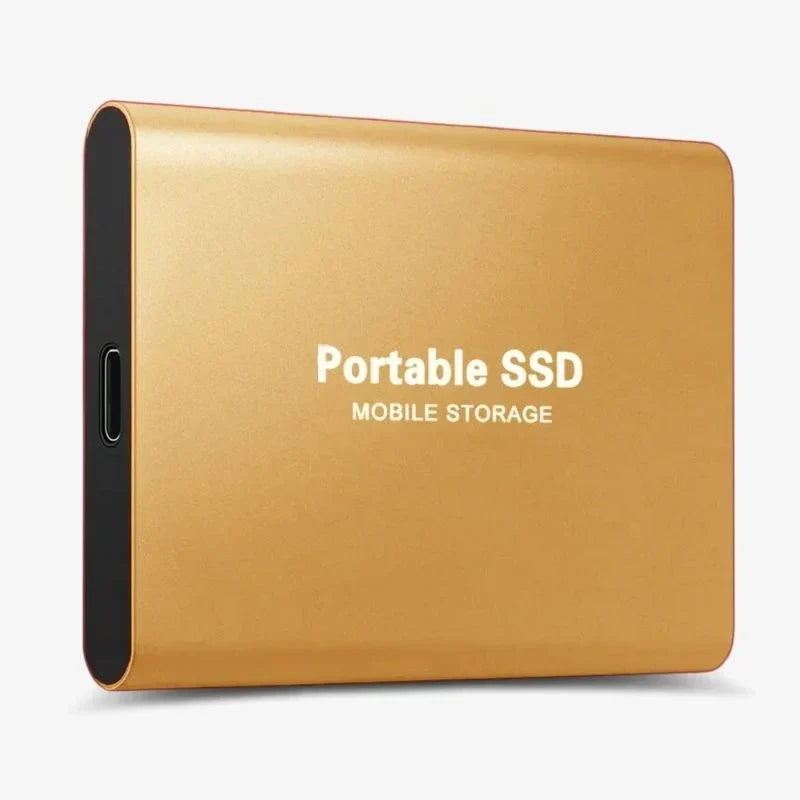 Portable Solid State Drive 128GB USB 3.1 High-Speed Data Storage for Mac PC Backup Transfer Blue Black Gold Red