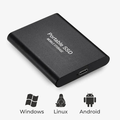Portable SSD External Hard Drive 1TB 2TB 4TB 8TB 16TB 30TB USB-C Solid State Storage for Laptop PC Mac Gaming Console Fast Data Transfer