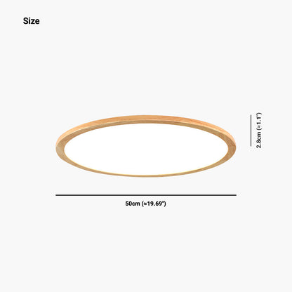 Rectangle LED Overhead Light 47×32 Inch Wood Frame Dimmable Remote 3-Color Temperature Dining Room Bedroom Hall Low Profile Fixture Modern S