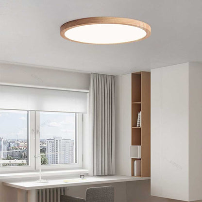Rectangle LED Overhead Light 47×32 Inch Wood Frame Dimmable Remote 3-Color Temperature Dining Room Bedroom Hall Low Profile Fixture Modern S