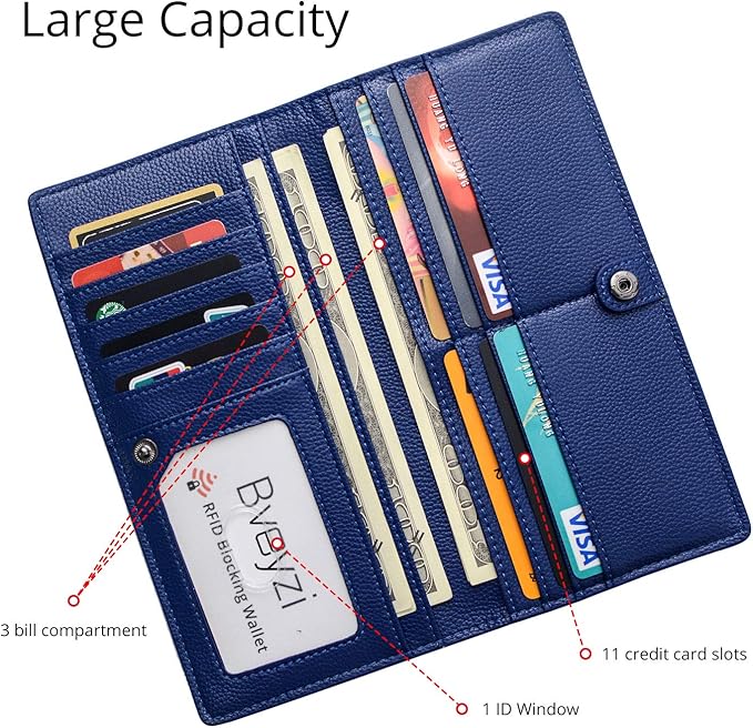 Ortekor Ultra-Thin Leather Card Wallet with RFID Blocking Technology | Compact Design for Secure Storage