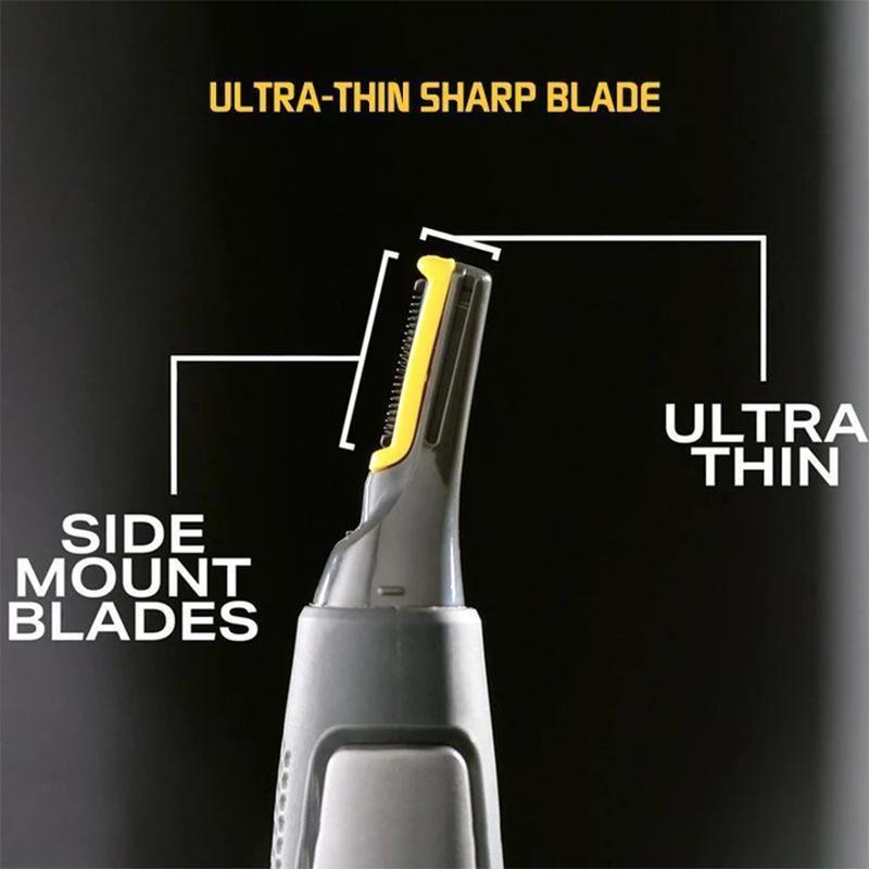 Cordless Detail Trimmer for Nose, Ear & Eyebrow Hair – Titanium-Coated Blade, LED Light, Battery Powered Grooming Tool