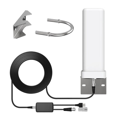 Série UltraClear | Antenne HDTV extérieure 360° avec portée de 740 km et amplificateur de signal intelligent | Installation facile pour un visionnage haute définition