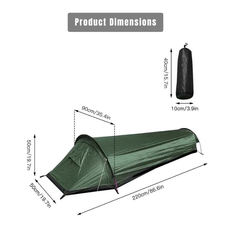 Camping Tent 1 Person, Ultralight Waterproof Backpacking Tent, Compact Single Person Tent for Hiking and Trekking