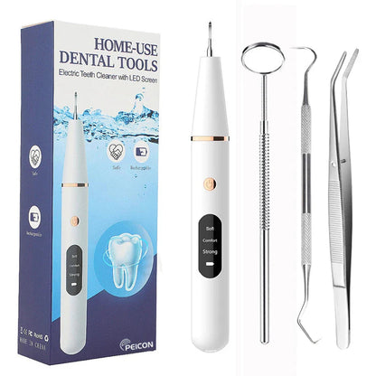 Nettoyeur dentaire à ultrasons, détartreur avec éliminateur de plaque, appareil rechargeable pour enlever les taches sur les dents à domicile