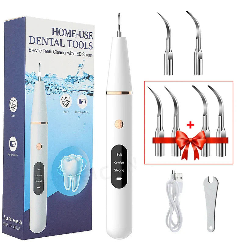 Nettoyeur dentaire à ultrasons | Détartreur rechargeable au design ergonomique | Éliminateur de taches dentaires efficace pour l'hygiène bucco-dentaire à domicile