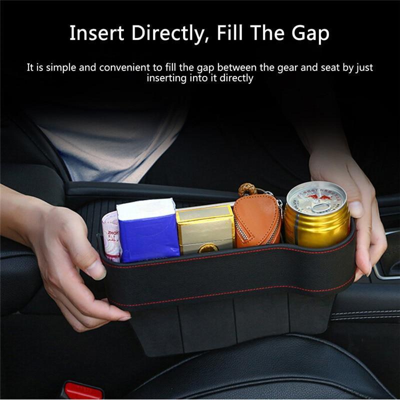 Universal Car Seat Gap Organizer | Faux Leather Storage Solution for Essentials
