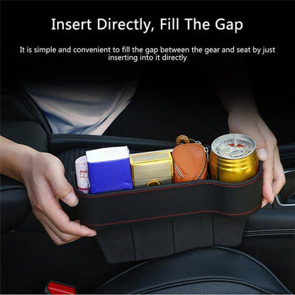 Universal Car Seat Gap Organizer | Faux Leather Storage Solution for Essentials