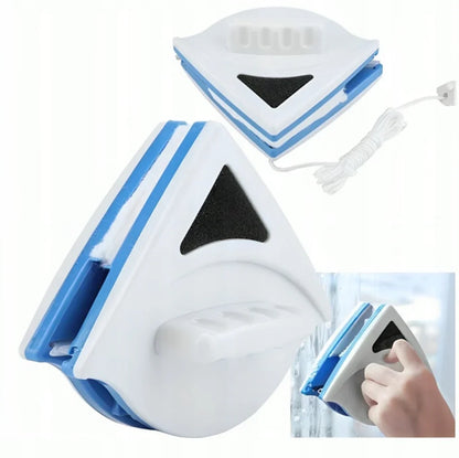 Double-Sided Window Cleaning Tool with Magnetic Lock for Streak-Free Glass Inside & Out | Home & High-Rise Use