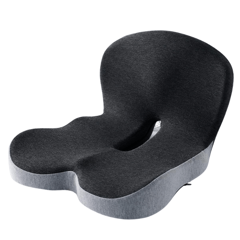 Ergonomic Foam Seat Pad 17 in Gray for Chair Desk Car Travel Posture Relief Support Cushion