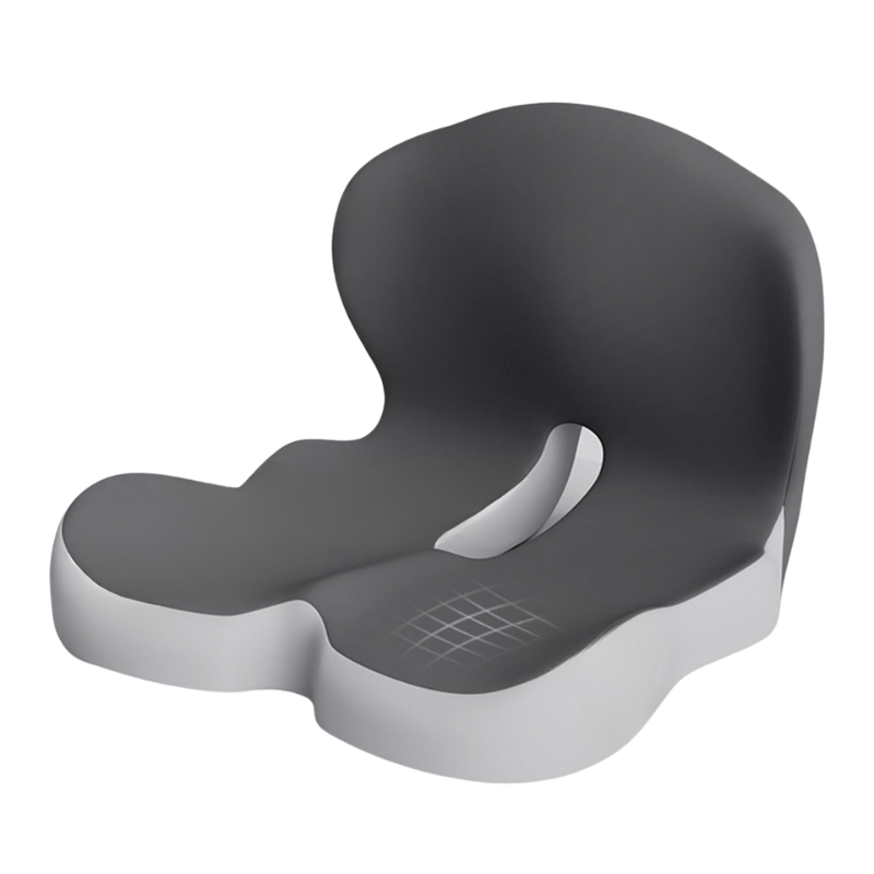 Ergonomic Foam Seat Pad 17 in Gray for Chair Desk Car Travel Posture Relief Support Cushion