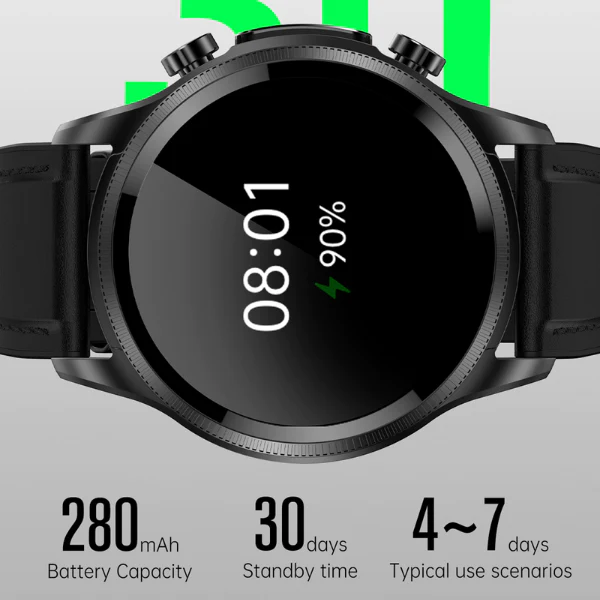 Non-Invasive Glucose Monitoring Smartwatch with Heart Rate & Blood Oxygen Tracker for Daily Health Management