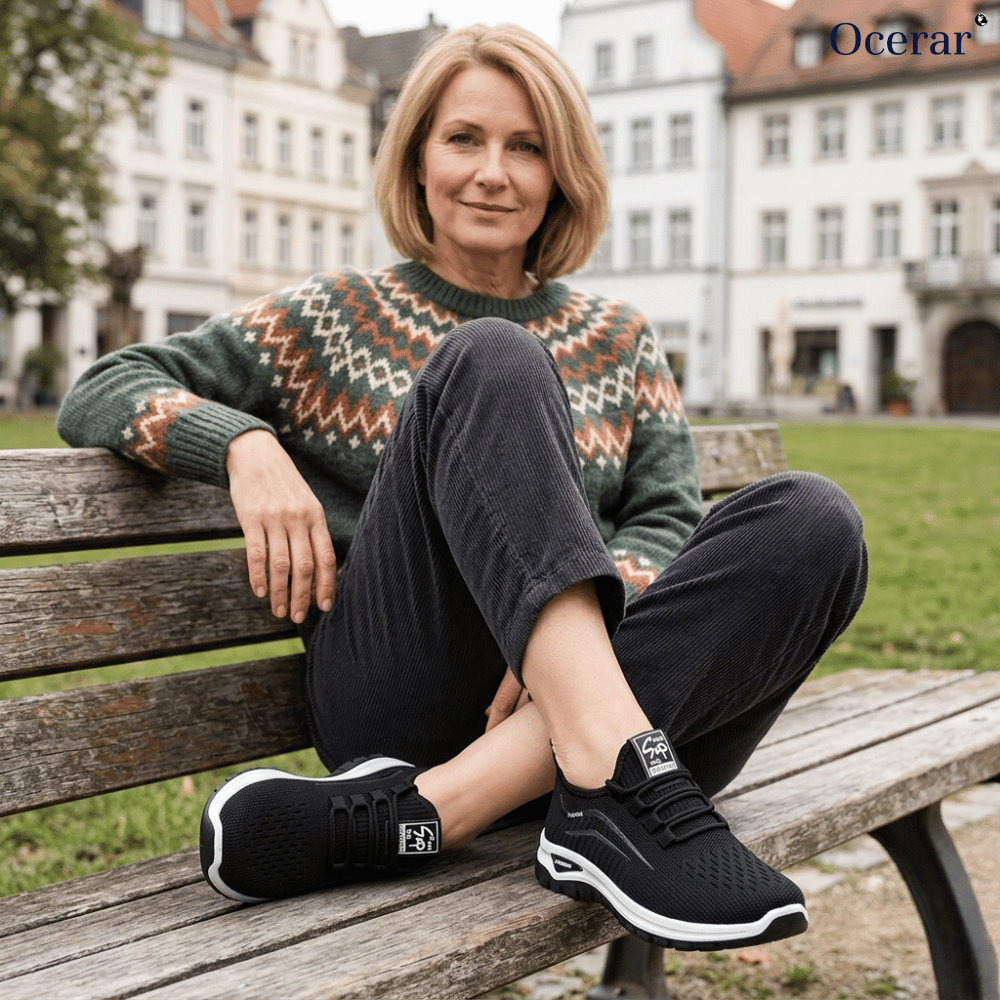 Women's Lightweight Mesh Sneakers – Breathable Slip-On Walking Shoes with Shock-Absorbing Sole for All-Day Comfort & Support