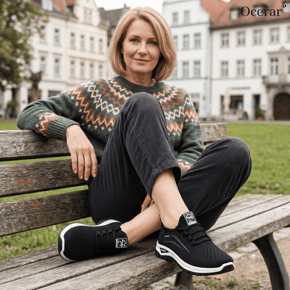 Women's Lightweight Mesh Sneakers – Breathable Slip-On Walking Shoes with Shock-Absorbing Sole for All-Day Comfort & Support