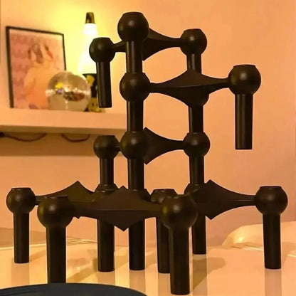 Bougeoir en métal contemporain élégant