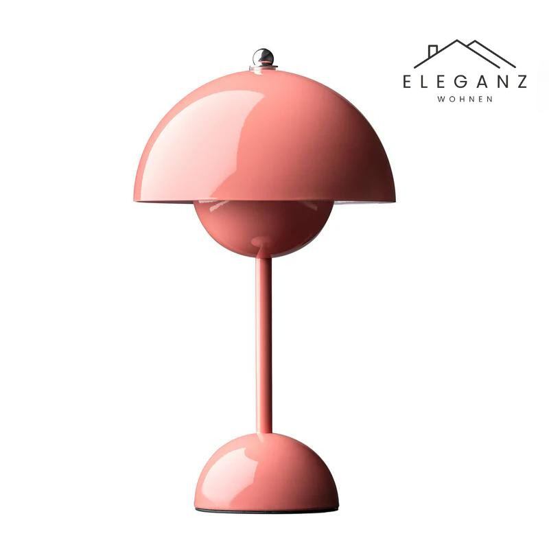 Lampe de bureau champignon sans fil avec variateur à 3 niveaux – Veilleuse LED rechargeable pour chambre, bureau et salon – 29,5 cm de hauteur