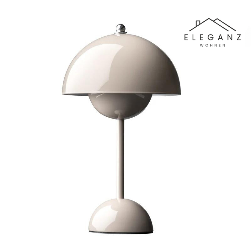 Lampe de bureau champignon sans fil avec variateur à 3 niveaux – Veilleuse LED rechargeable pour chambre, bureau et salon – 29,5 cm de hauteur