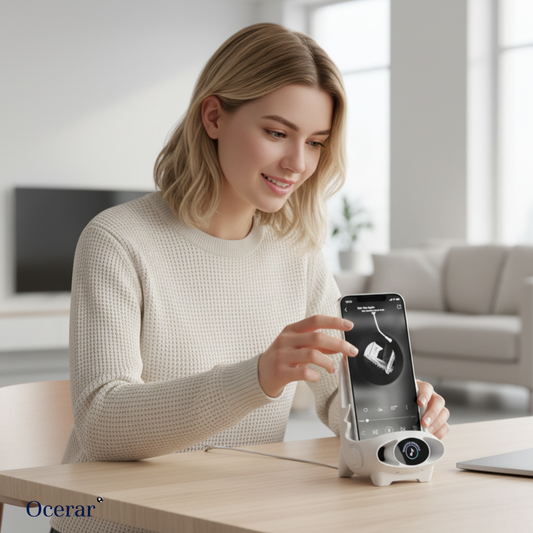 15W Fast Wireless Charging Stand with Portrait & Landscape Support for iPhone & Android Smartphones | Desk Phone Holder & Charger