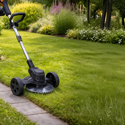 Cordless String Trimmer 3-in-1 21V Lithium-Ion Grass Edger Lawn Tool with 6-Inch Cutting Path for Yard Work & Garden Maintenance
