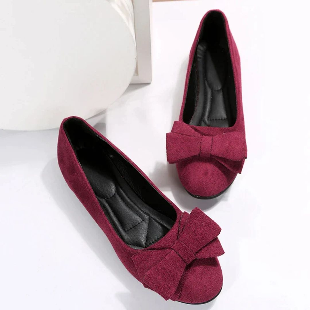Women's Cushioned Ballet Flats with Arch Support – Lightweight Slip-On Shoes for All-Day Comfort