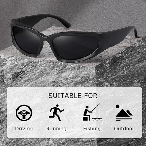 SwiftWrap | Lunettes de soleil de sport polarisées avec protection UV | Conception légère pour les modes de vie actifs