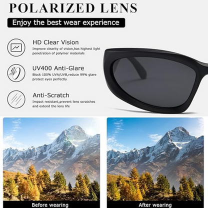 SwiftWrap | Lunettes de soleil de sport polarisées avec protection UV | Conception légère pour les modes de vie actifs
