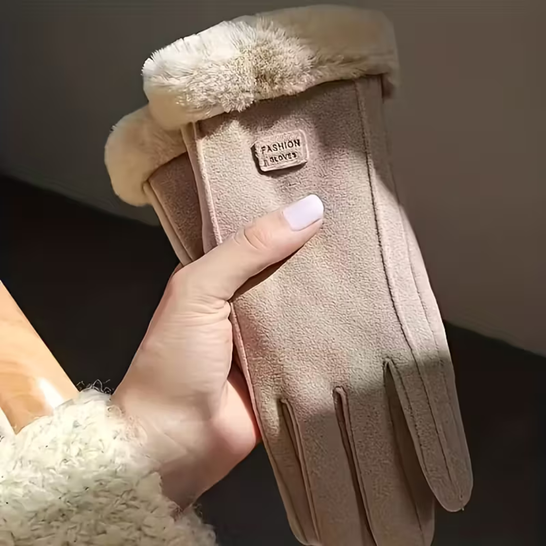 Touchscreen Winter Gloves Plush Lined for Women – Thermal Texting Gloves Smartphone Compatible Cold Weather Hand Warmers for Outdoor Walking