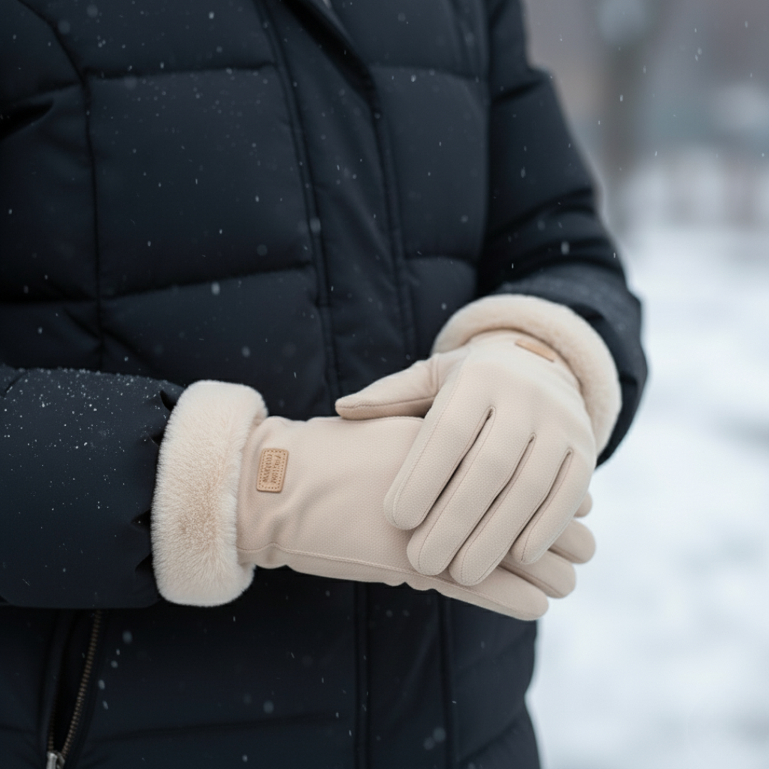 Touchscreen Winter Gloves Plush Lined for Women – Thermal Texting Gloves Smartphone Compatible Cold Weather Hand Warmers for Outdoor Walking