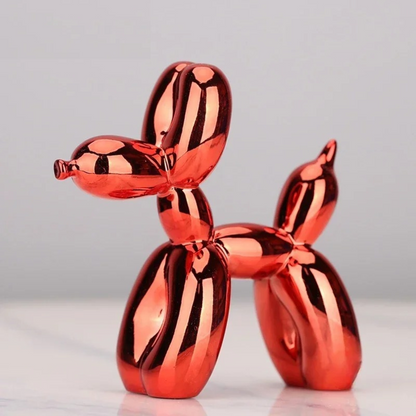 Resin Balloon Dog Sculpture – Modern Pop Art Figurine for Shelf, Desk & Home Decor in 3 Sizes