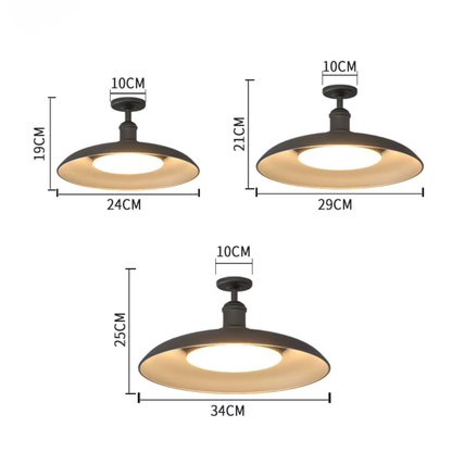 Modern Outdoor Ceiling Light | Waterproof Semi Flush Mount Fixture for Patio