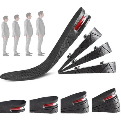 Semelles rehaussantes à hauteur réglable pour hommes – Inserts de chaussures amortissants avec design ventilé – Ajoutez de 2,5 à 9 cm