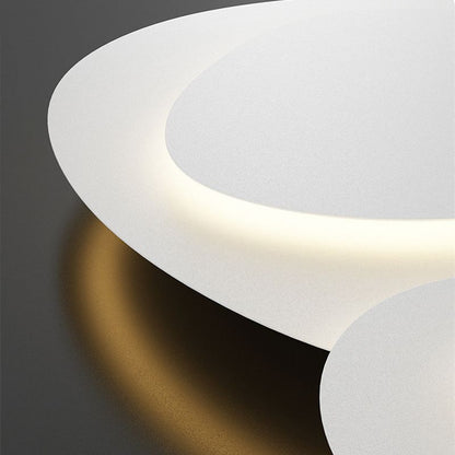 LED Flush Mount Ceiling Light 43 in White Metal Three-Disc Organic Shape Dimmable for Living Room Bedroom Dining Room Contemporary Home Ligh
