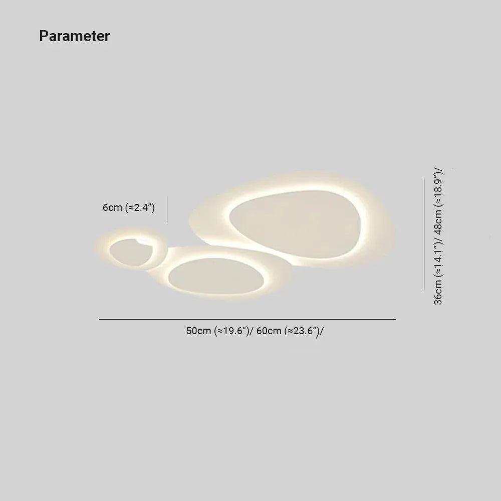 Plafonnier LED trois anneaux en métal blanc, 43 po de largeur, intensité réglable, pour chambre, salon, salle à manger, style moderne à profil bas