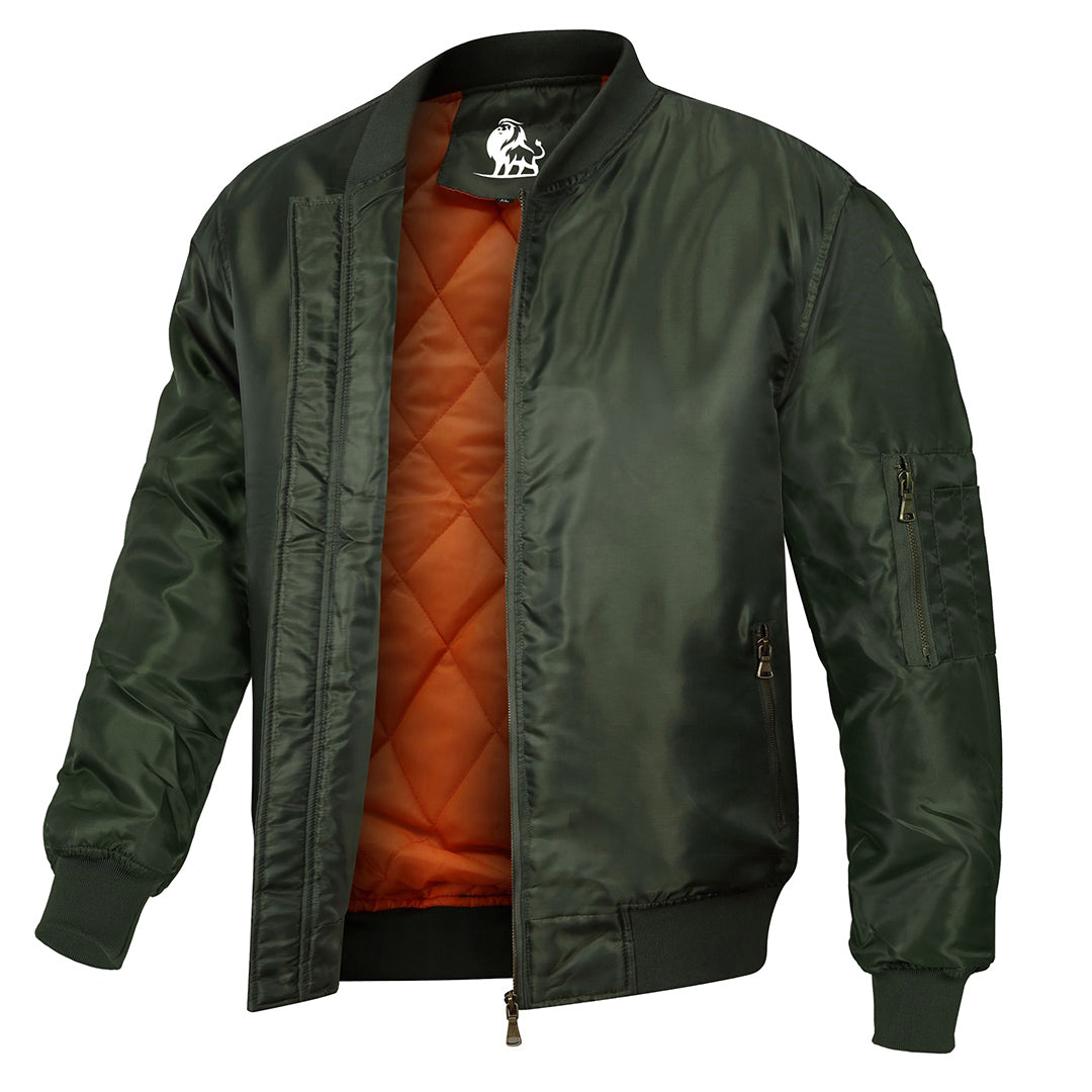 Men's Waterproof Bomber Jacket with Scratch-Resistant Coating for Everyday Outdoor Wear