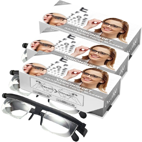 Adjustable Focus Reading Glasses with Dial Control for Near and Distance Vision, Variable Strength Eyewear for Men and Women