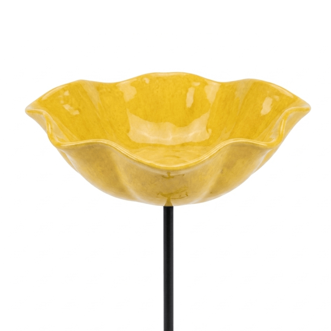 Flower-Shaped Bird Bath & Bee Watering Station Garden Stake for Hummingbirds Butterflies Pollinators Backyard Decor