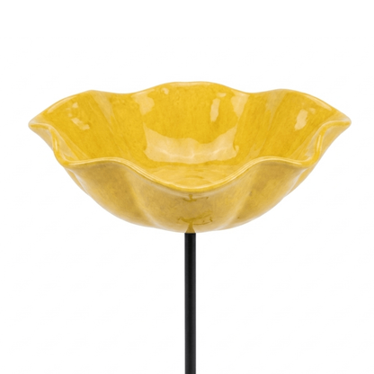 Flower-Shaped Bird Bath & Bee Watering Station Garden Stake for Hummingbirds Butterflies Pollinators Backyard Decor