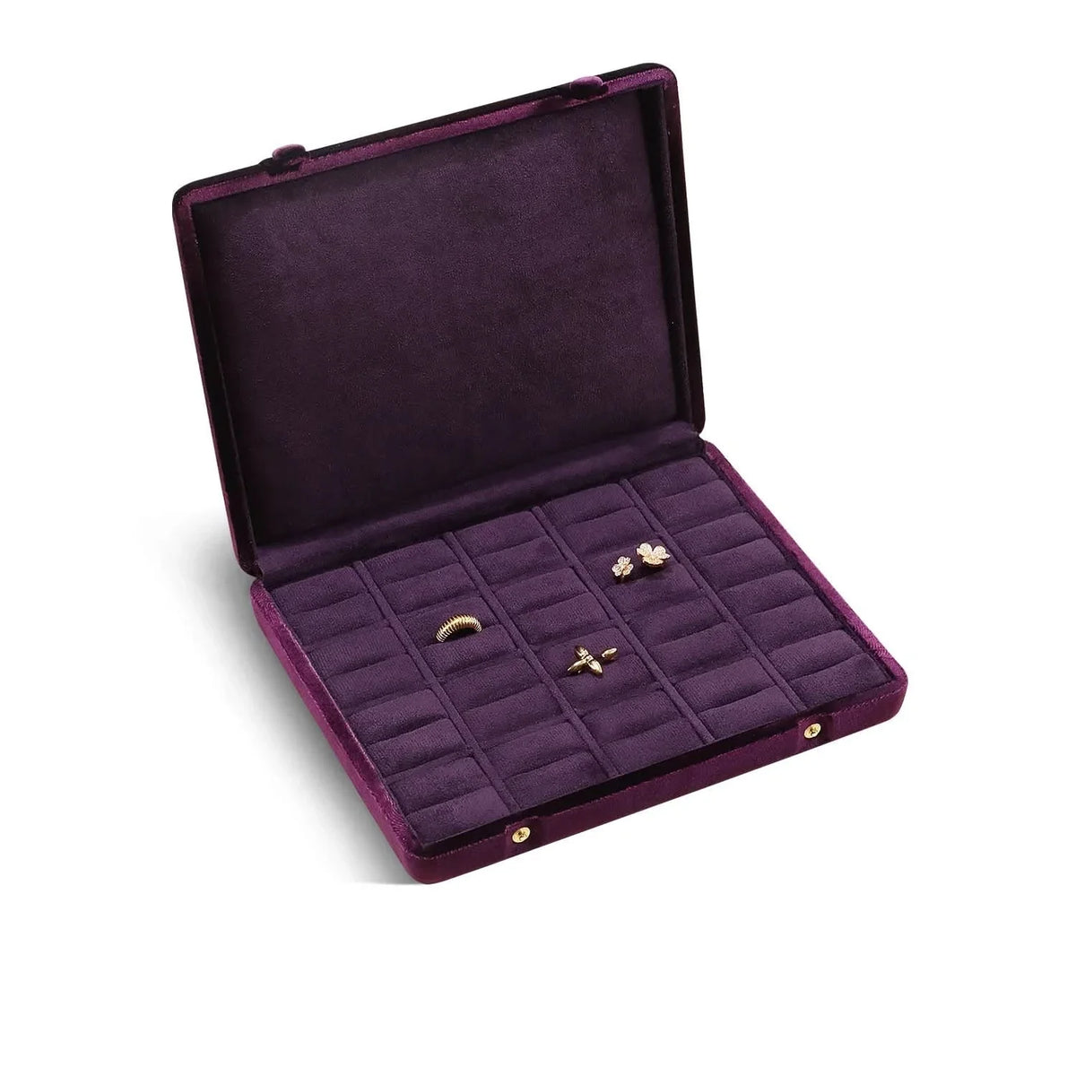 LUXENEST – Elegant Velvet Jewelry Case for Vanity Organization