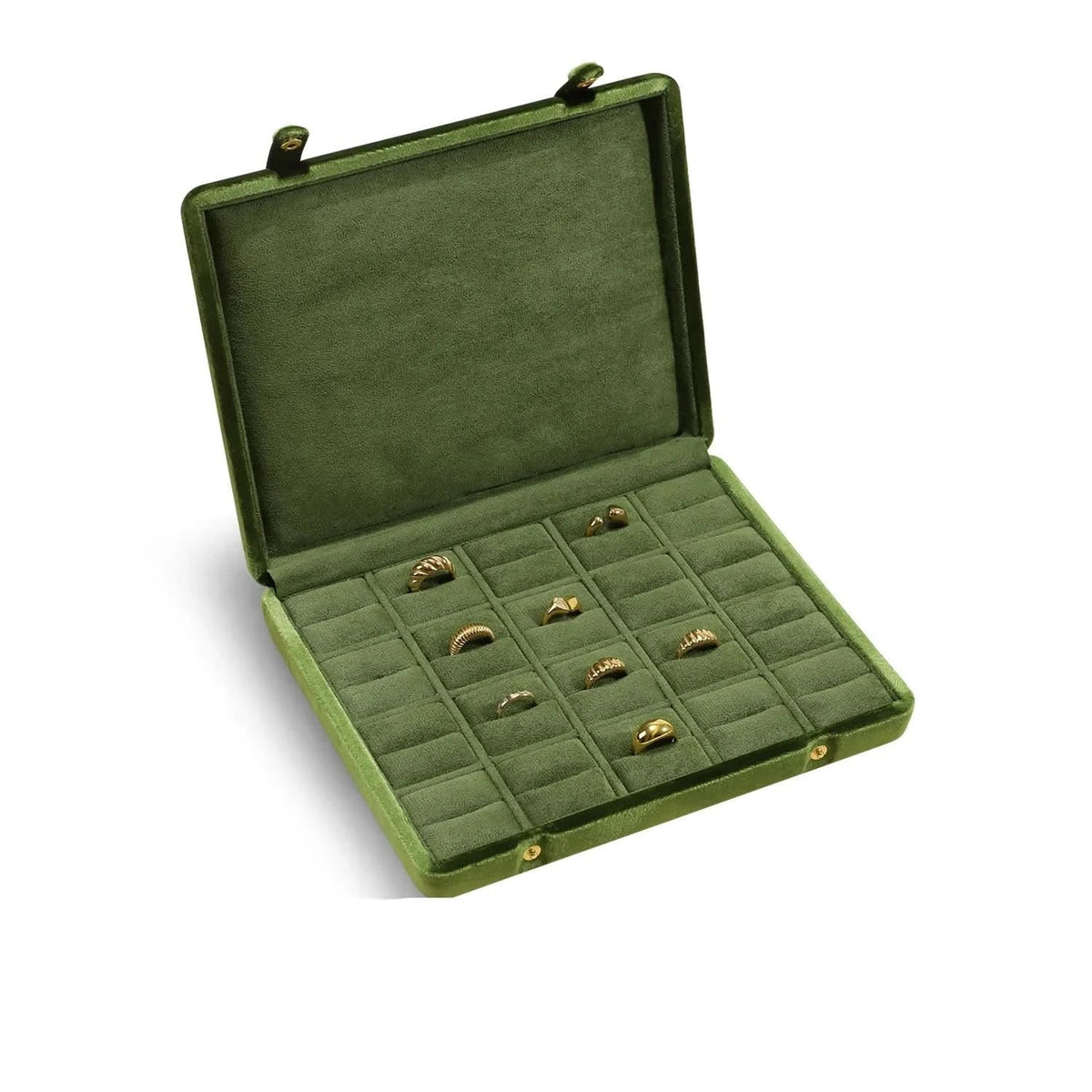 LUXENEST – Elegant Velvet Jewelry Case for Vanity Organization