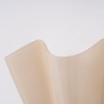 Indoor Sconce with Sculptural Glass Shade in Warm Tones – Metal Frame LED-Compatible – Wall-Mounted Accent for Bedrooms Hallways Living Spac