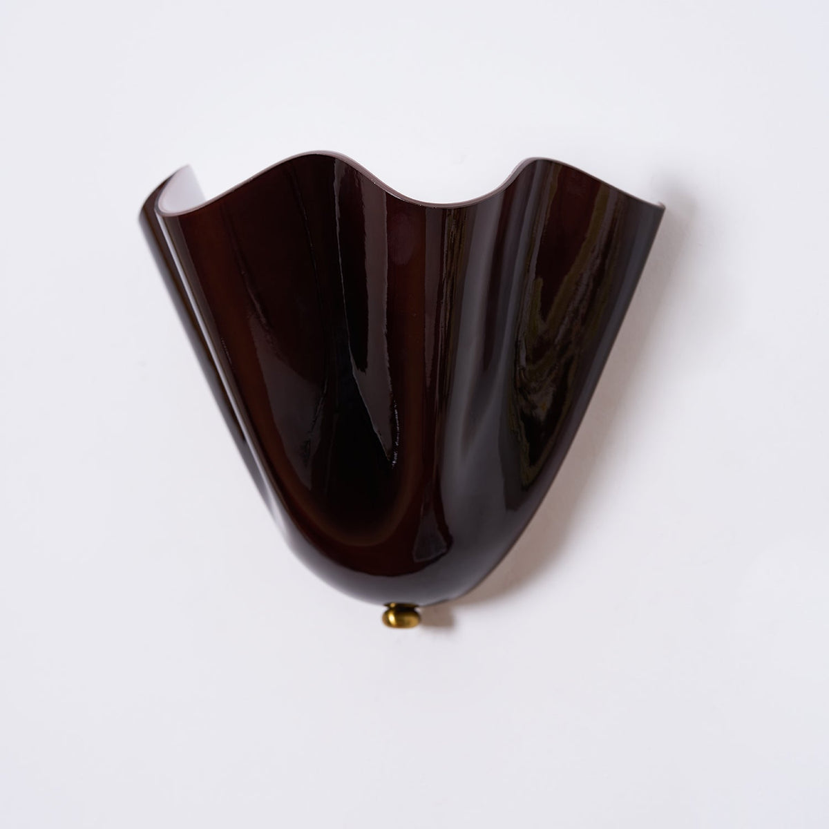 Hand-Blown Glass Wall Sconce 11 in Wide Petal Shade Lighting Fixture Bedroom Hallway Ambient Light E26 Base 110-120V Dual Bulb Decorative Mo