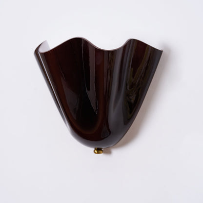 Dual-Socket Sconce Light with Textured Glass Shade in Warm Tones for Entryways & Powder Rooms